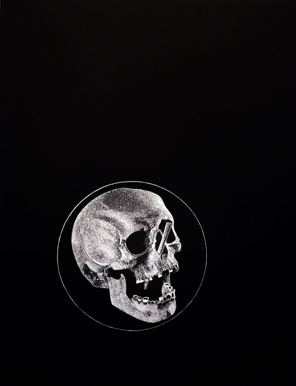 Circle, Ink - Boo Saville Copyright Boo Saville 2013 #ink #white #black #illustration #and #circle #skull #drawing