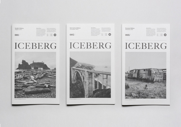 Iceberg #cover #newspaper #editorial #typography