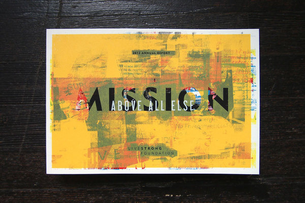 Annual Report Book #screenprint #book #annual #cover #report #livestrong