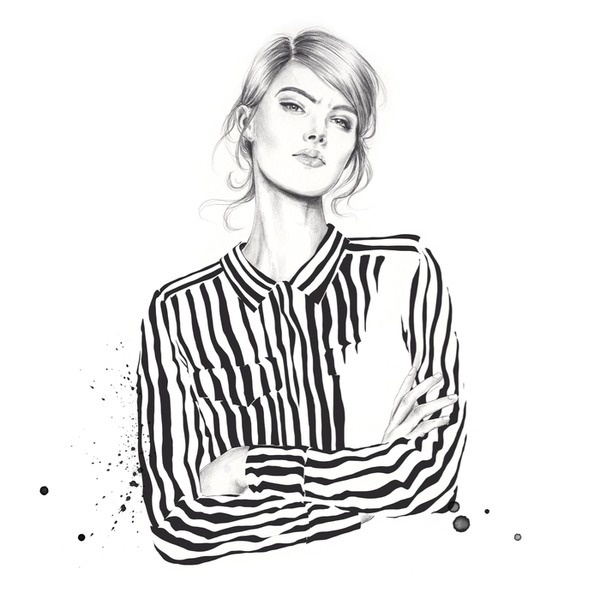 Esra Røise // Stripes 21 #white #woman #stripes #& #black