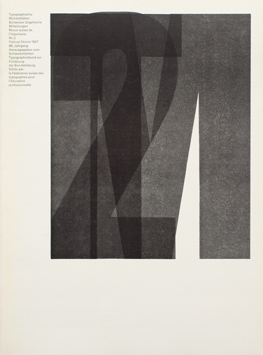 Typografische Monatsblätter. Die Fachzeitschrift für Typografie, Schrift und visuelle Kommunikation. | Cover from 1967 issue 2 | Horst Hoh #layout #swiss #typography