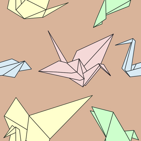 Origami Bird Pattern #birds #origami #pattern