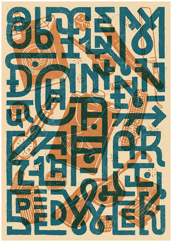 typography, illustration