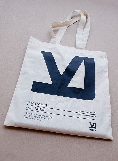 Vague Records bag | Flickr - Photo Sharing! #geometry #design #graphic #music #typography