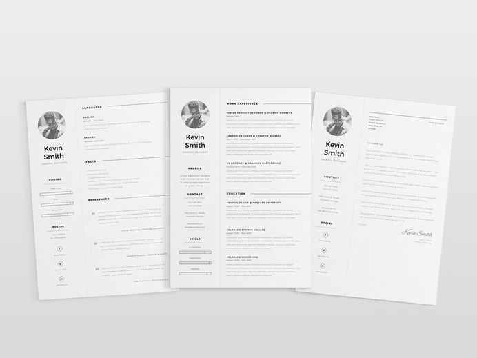 Free Clean, Simple and Elegant Resume Template in AI File Format