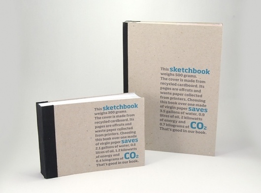Eco Sketchbooks - James Hambly | Graphic & Web Designer #print #books #waste #environmental #recycling