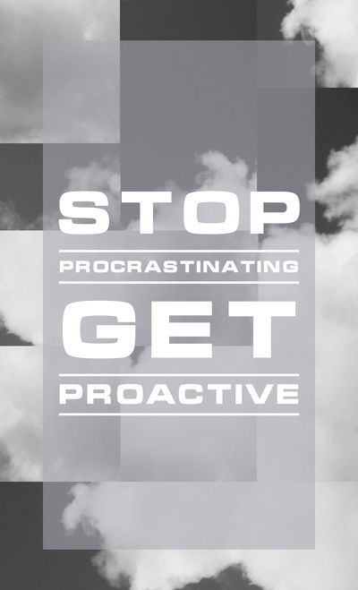 Stop Procrastinating - Gray #font #white #print #black #photography #poster #art #type #typography
