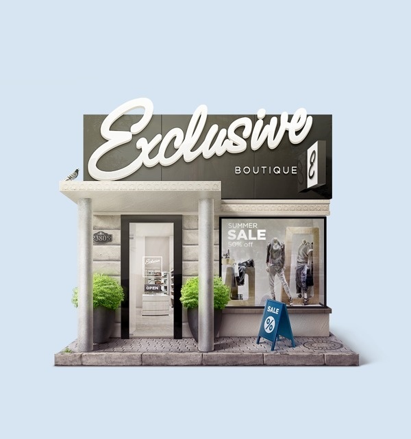 Shop Facade Illustration on Behance