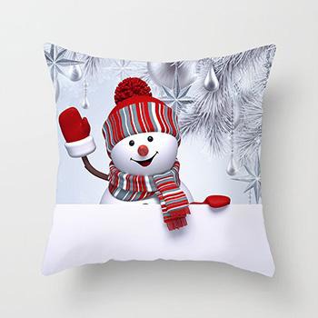 45*45Cm Happy New Year Christmas Santa Claus Xmas Decorations for Home. Elk Decorative Pillows Cover