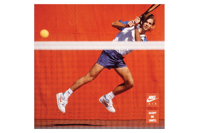 nike_agassi #old #tennis #photograpy #school #classic #orange #agassi #nike #kicks #vintage #poster #sport