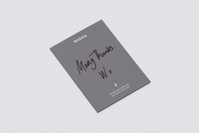 Wadha Doha Branding corporate design white black deluxe luxury minimal logo logotype Shopping Bag Two Times Elliott www.mindsparklemag.com