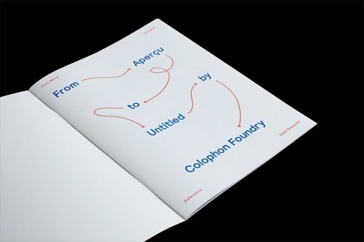 Colophon - From Apercu to Untitled #catalogue #font #risograph #library