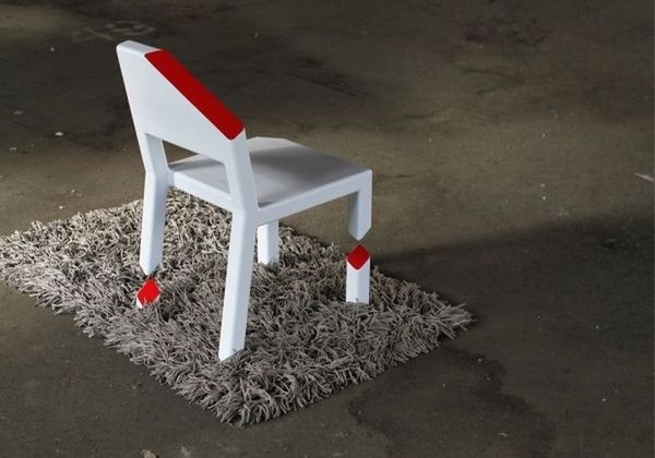 CJWHO ™ (The Cut Chair combines illusion with simple...) #cut #illusion #chair #design #funiture #interiors #art
