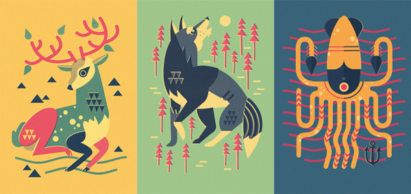 Owen Davey on Behance #wild #illustration #animals