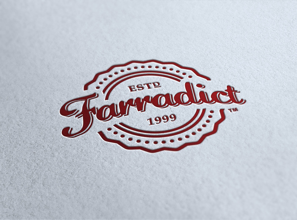 Farradict_letterpress #logo #letterpress #vintage #branding