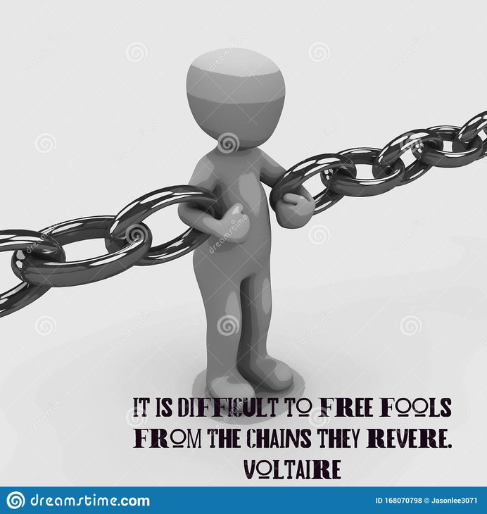 Quote by Voltaire #chains #prisoner #confinement #stockphoto #dreamstime #Quote #Voltaire