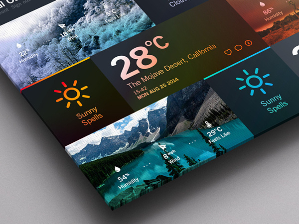 Weather Dashboard // Global Outlook UI/UX on Behance #flat #pattern #weather #map #ui #clean #dashboard #photoshop #app #gradient