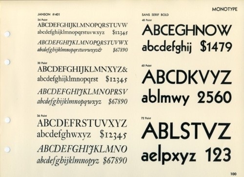 Daily Type Specimen | Janson and Kabel. One of those weird pairings that... #typography