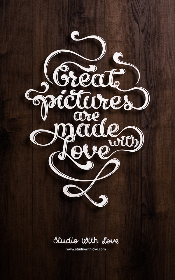 Studio With Love Poster on Behance #type #handmade