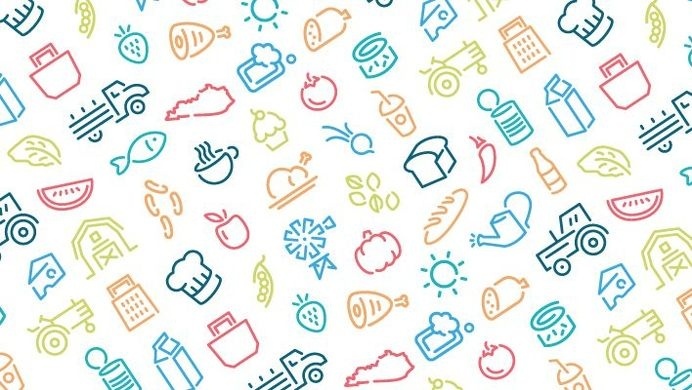 Good Foods Co-Op Icons #visual #logos #foods #branding #pattern #food #brand #identity #chicken #logo #good #patchwork