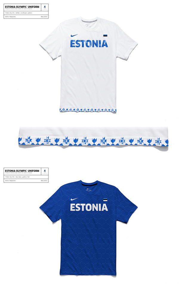 Estonia Olympic Uniform Anton Repponen #olympic #estonia #tshirt #geometric #summer