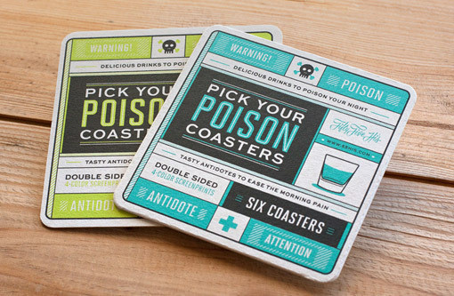 coasters for cocktail bar #beer #illustration #mat #typography