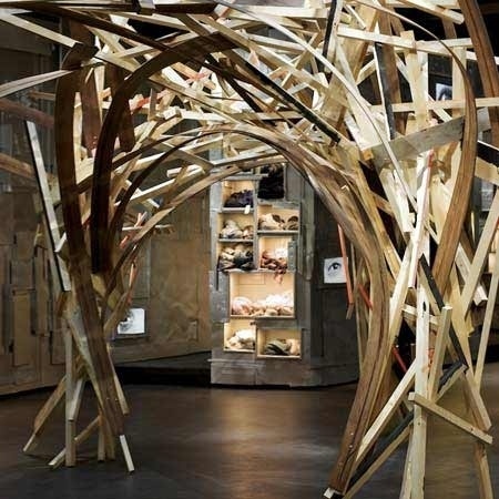 Dezeen » Blog Archive » L'Eclaireur Paris store by Studio Arne Quinze #store #interior #recycled #wood