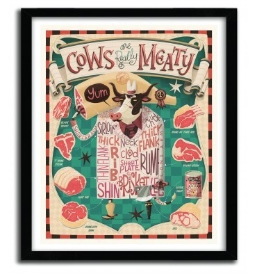 COW ARE REALLY MEALTY by STEVE SIMPSON #print #art