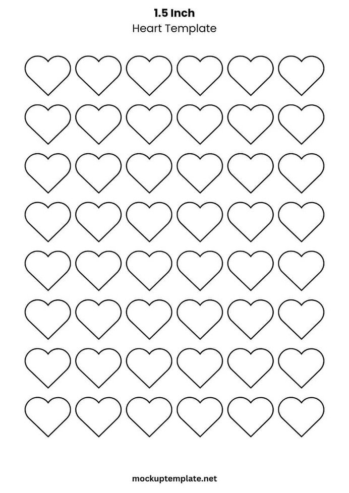 1.5 Inch Printable Heart Template