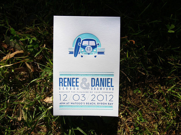 Renee and Daniel Wedding invitation set #wedding #letterpress