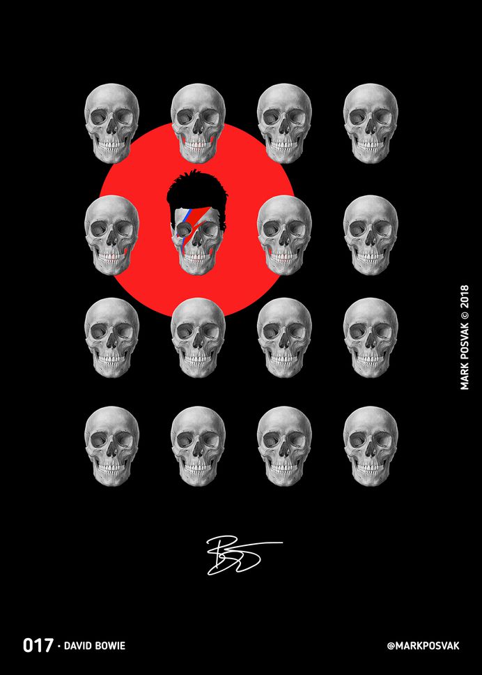 017 • David Bowie | A Poster a Day Mark Posvak © 2018