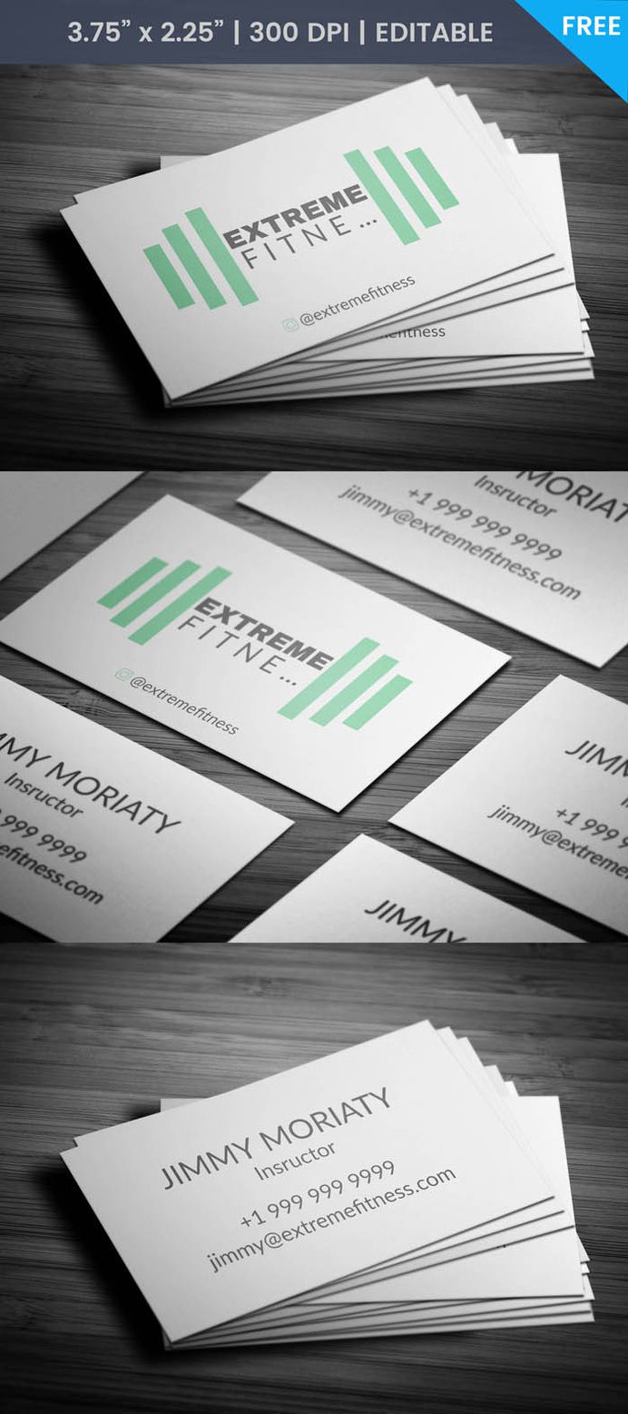 Free Health Instructor Business Card Template