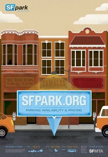 The Black Harbor || SFpark #armed #san #the #advertising #illustration #well #francisco