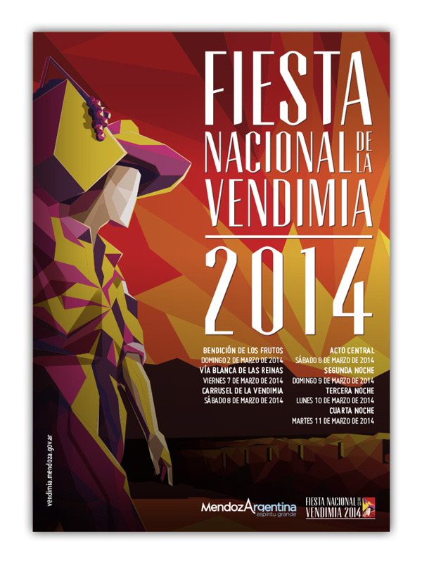 Fiesta Nacional de la Vendimia 2014 on Behance #vendimia #wine #harvest #grape #poster