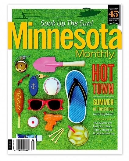 Minnesota Monthly : Matt Travaille : Graphic Design | Minneapolis #travaille #minnesota #sunglasses #cover #summer #baseball #magazine