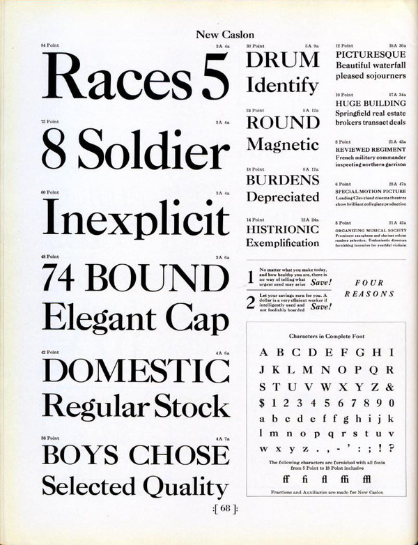 New Caslon type specimen #type #specimen #caslon