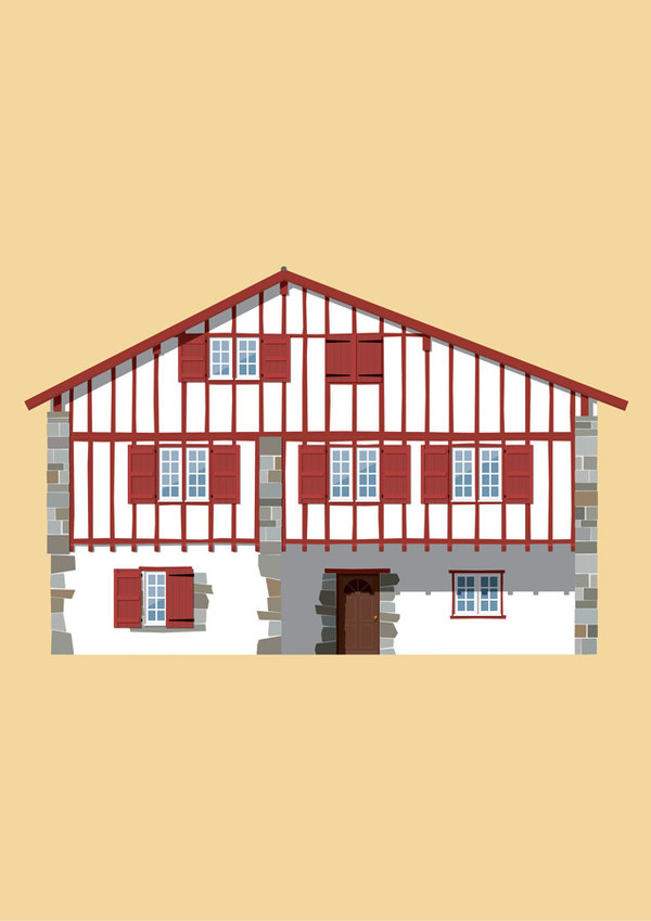 pays basque #illustration #house #basque