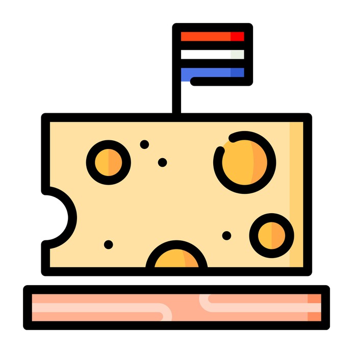 See more icon inspiration related to milk, food, food and restaurant, cultures, holland, Dutch, healthy food, netherlands, cheeses, piece, flag and cheese on Flaticon.