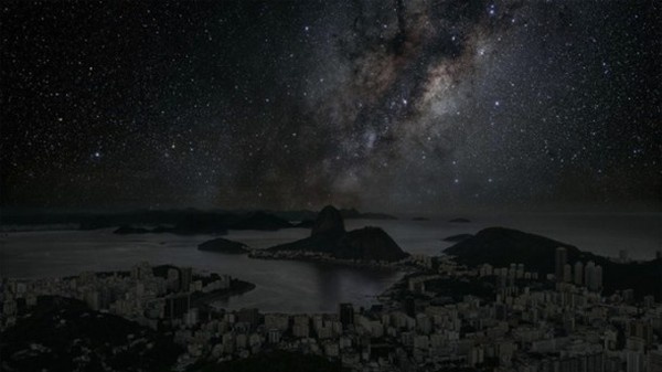 Rio de Janeiro photo in night with stars by Thierry Cohen #photos #photographic #photograph #exhibition #photography #landscapes