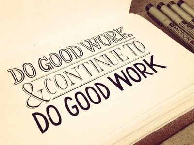 Dribbble - The Secret to Success by Sean McCabe #inspiration #lettering #dribbble #micron #quote #pen #type #typography