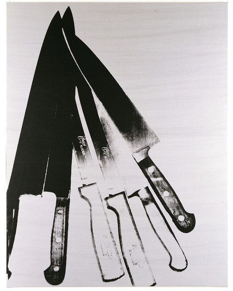 Andy Warhol | Knives, 1981-82 Screenprint on canvas 228,6 x 177,8 cm Photo: Haydar Koyupinar © 2013 The Andy Warhol Foundation for the