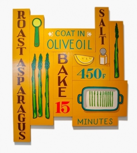 Design Work Life » Illustrated Bites Exhibition #signage #illustration #typography