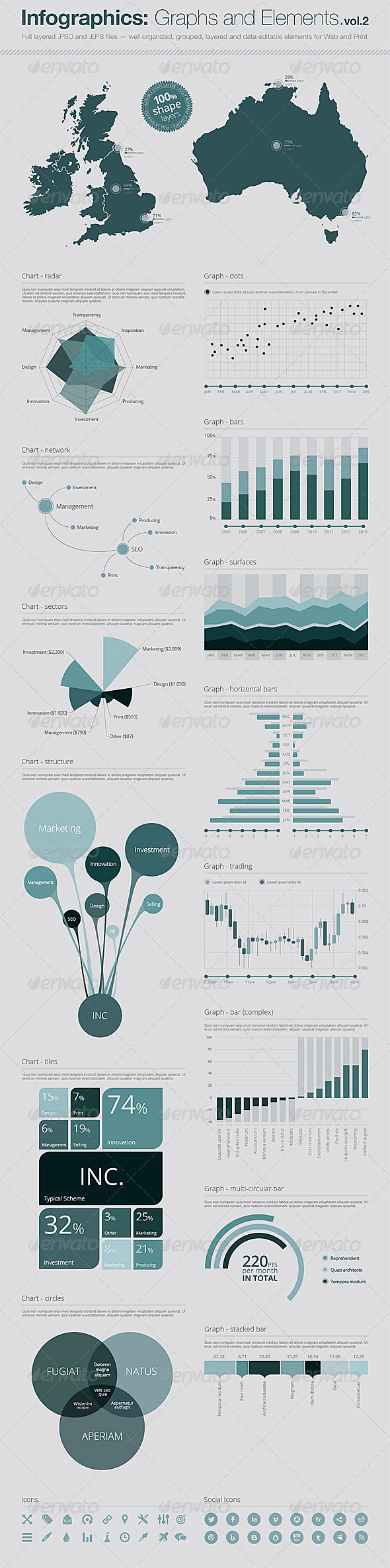 Graphs and Elements Vol.2 #infographics