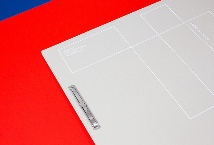 Fraher architects by Freytag Anderson #red #blue #brand design #graphic design