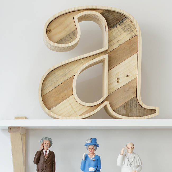 a typography in wood #wood #type #typography