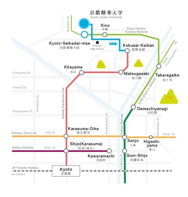 GETTING TO SEIKA FROM DOWNTOWN KYOTO #map