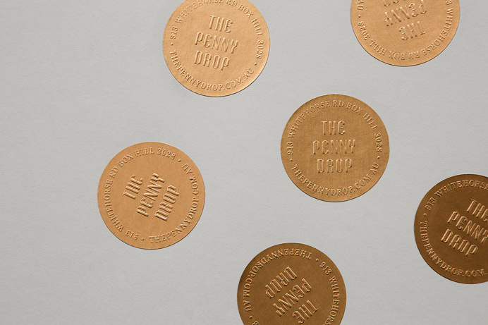 the penny drop cafe by pop and pac melbourne australia beautiful interior design branding logotype copper wood graphic modern coffee inspira