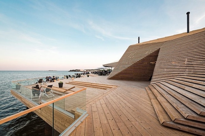 Loyly, a new public sauna, is located just along the vibrant Finnish coastline (hernesaarenranta 4, Helsinki, Finland). Designed by local st