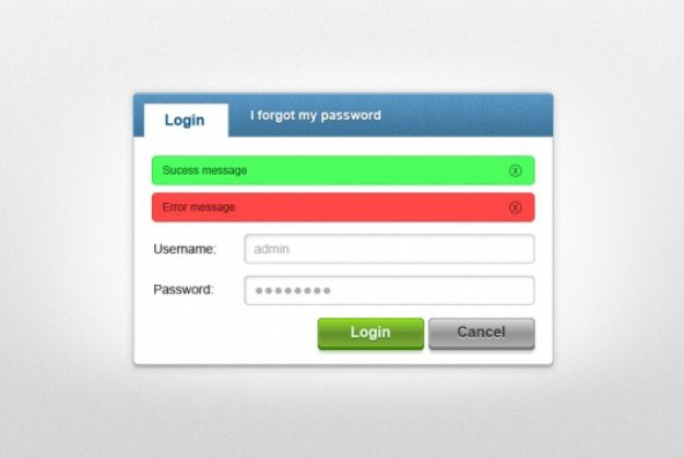 Login screen with colored text Free Psd. See more inspiration related to Green, Blue, Red, Text, Form, Psd, Login, Screen, Horizontal and Colored on Freepik.