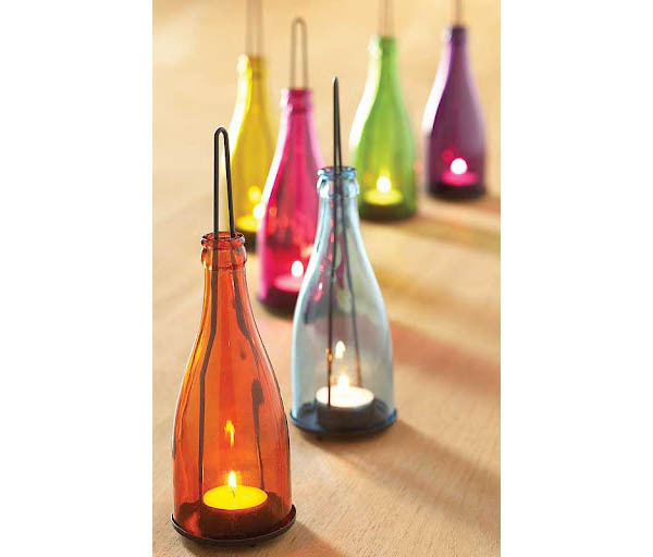 Homemade Wine Bottle Crafts #diy #craft #wine #bottle